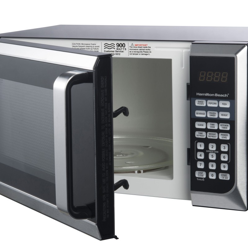 Four Micro-Ondes de Comptoir de 900 Watts / 0.9 pi&sup3; en acier inoxydable Hamilton Beach ( P90D23AL-WR )