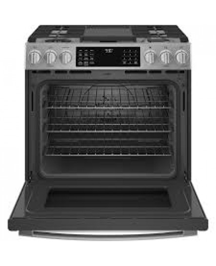 Cuisinière au Gaz Encastrée de 30" / 5,7 pi³ avec Four à Convection Véritable et Air Fry en Acier Inoxydable GE PROFILE ( PC2S930YPFS )