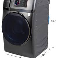 Duo Laveuse-S&eacute;cheuse &Eacute;lectrique Ultrarapide de 5,5 pi&sup3; en Graphite Carbone GE ( PFQ97HSPVDS )