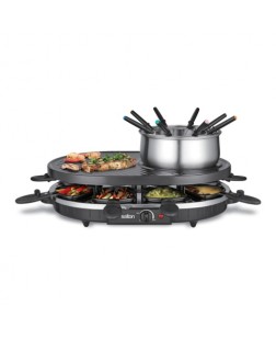 Ensemble de Service à Fondue et Gril à Raclette avec les Accessoires Noir Salton *PRODUIT NEUF* ( PG2083 )