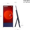 QLED 43" UHD 4K Tizen Smart The Sero Bleu marine de Samsung ( QN43LS05TAFXZC )