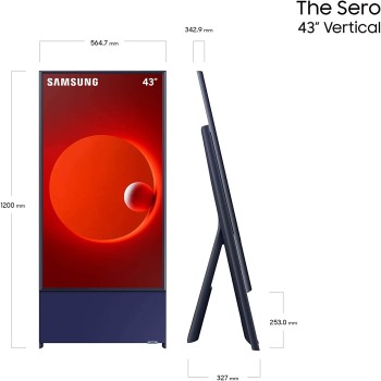 QLED 43" UHD 4K Tizen Smart The Sero Bleu marine de Samsung ( QN43LS05TAFXZC )