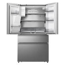 R&eacute;frig&eacute;rateur &agrave; Portes Fran&ccedil;aises de 19.1 pi&sup3; &agrave; Profondeur de Comptoir Titane Hisense ( RF200D4CSE )