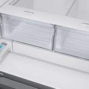 Samsung 22 cu. ft. Smart 3-Door French Door Refrigerator with External Water Dispenser in Stainless steel ( RF22A4221SR )