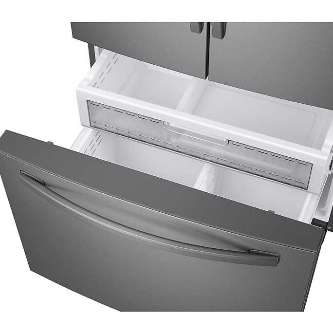 R&eacute;frig&eacute;rateur &agrave; Profondeur de comptoir de 22.6 pi&sup3; &agrave; portes fran&ccedil;aises avec technologie Twin Cooling Plus en Acier Inoxydable Samsung ( RF23R6201SR )