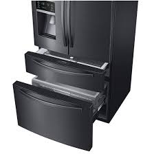 R&eacute;frig&eacute;rateur de 24,7 pi&sup3; / 33" avec Distributeur d'eau en Acier Inoxydable Noir de Samsung ( RF25HMIDBSG )