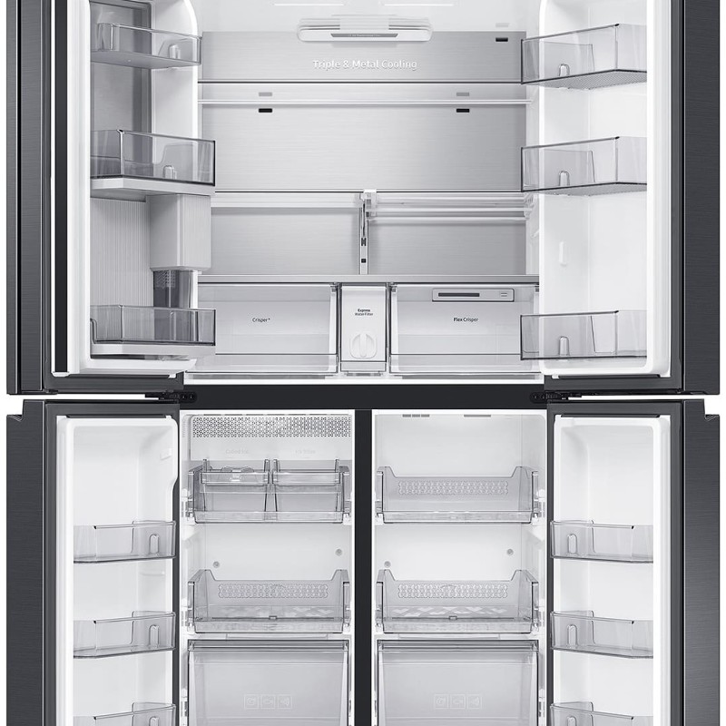 Réfrigérateur de 29 pi³ à 4 portes Wi-Fi avec Compartiment FlexZone en Acier Inoxydable Noir Samsung ( RF29A9671SG )