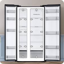 R&eacute;frig&eacute;rateur C&ocirc;te-&agrave;-C&ocirc;te de 20,5 Pi&sup3; / 36" &agrave; Profondeur de Comptoir SpaceMax Acier Inoxydable Samsung ( RS20DG4000M9AA )