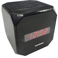 Radio-R&eacute;veil Cubique AM/FM Noir Sylvania ( SCR1420-BLACK )
