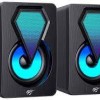 Haut-Parleurs d'Ordinateur de Jeu PRO 2.0 avec R&eacute;tro&eacute;clairage RVB *PRODUIT NEUF* ( SK210mini )