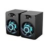 Haut-parleur d'ordinateur 2.0 CH &Eacute;clairage LED Prise 3,5 mm Audio st&eacute;r&eacute;o / USB *PRODUIT NEUF* HAVIT ( SK706 )