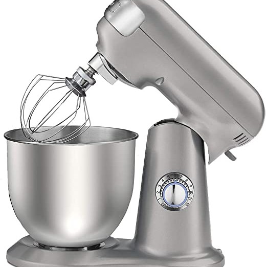 Batteur sur socle ARGENT "Precision Master" avec bol en acier inoxydable de 4,5 pintes de Cuisinart ( SM-48BCC )