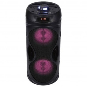 Syst&egrave;me de Son Portatif Rechargeable &agrave; Double &Eacute;clairage Bluetooth de 10 watts avec radio FM Sylvania ( SP962-B )