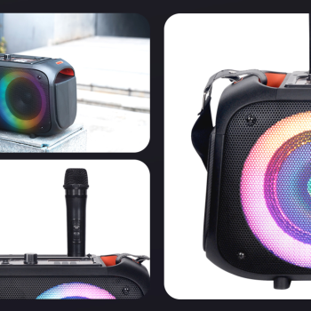 Haut-Parleur Ext&eacute;rieure Bluetooth Sans Fil 40 Watt &agrave; &Eacute;clairage LED avec 2 Microphones Sans Fil Inclus *PRODUIT NEUF* Havit ( SQ127BT )