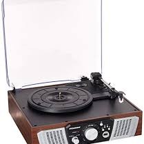 Tourne-Disque &agrave; 3 Vitesses avec Haut-Parleurs Int&eacute;gr&eacute;s et Port USB de Sylvania ( SRC831 )