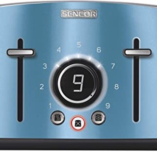 Grille-pain 4 tranches Fini M&eacute;tallique Haut de Gamme Bleu *PRODUIT NEUF* Sencor ( STS-6072BL-NAA1 )