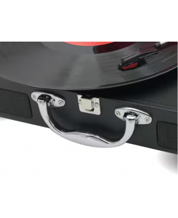 Tourne-Disque Portable Bluetooth dans une Valise Noire Sylvania ( STT104BT-BLACK )