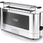 Grille-Pain Long &agrave; 2 Tranches au Fini Acier Inoxydable avec Accents en Verre *PRODUIT NEUF* Russell Hobbs (  TRL9300BKRC )