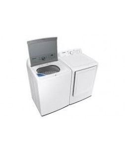 Ensemble Laveuse à Chargement Vertical de 5 pi³ et Sécheuse de 7.2 pi³ Blanche Samsung ( WA44A3205AW / DVE45T3200W )