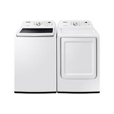 Ensemble Laveuse &agrave; Chargement Vertical de 5 pi&sup3; et S&eacute;cheuse de 7.2 pi&sup3; Blanche *PRODUIT NEUF* Samsung ( WA44A3205AW / DVE45T3200W )