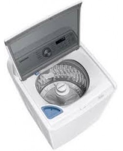 Laveuse &agrave; Chargement par le Haut de 5,2 pi&sup3; Blanche Samsung ( WA46CG3505AW )