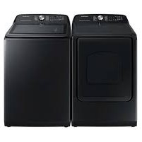 Ensemble Laveuse &agrave; chargement vertical de 5.8 pi&sup3; + S&eacute;cheuse &eacute;lectrique &agrave; vapeur de 7.4 pi&sup3; Noir Samsung ( WA50A5400AV / DVE50A5405V )