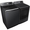Ensemble Laveuse &Agrave; Chargement Vertical De 6.0 Pi&sup3; Et S&eacute;cheuse De 7.4 Pi&sup3; Acier Inoxydable Noir *PRODUIT NEUF* Samsung ( WA52T7650AV / DVE52B7650V )