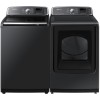 Ensemble Laveuse &Agrave; Chargement Vertical De 6.0 Pi&sup3; Et S&eacute;cheuse De 7.4 Pi&sup3; Acier Inoxydable Noir *PRODUIT NEUF* Samsung ( WA52T7650AV / DVE52B7650V )