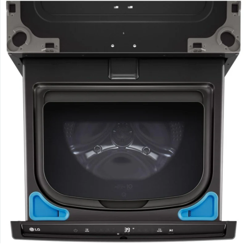 Socle / Laveuse-pi&eacute;destal Sidekick 27" / 1 pi&sup3; Acier inoxydable Noir LG ( WD300CB )