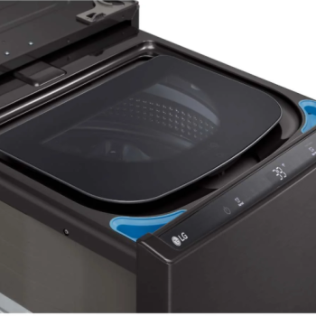 Socle / Laveuse-pi&eacute;destal Sidekick 27" / 1 pi&sup3; Acier inoxydable Noir LG ( WD300CB )