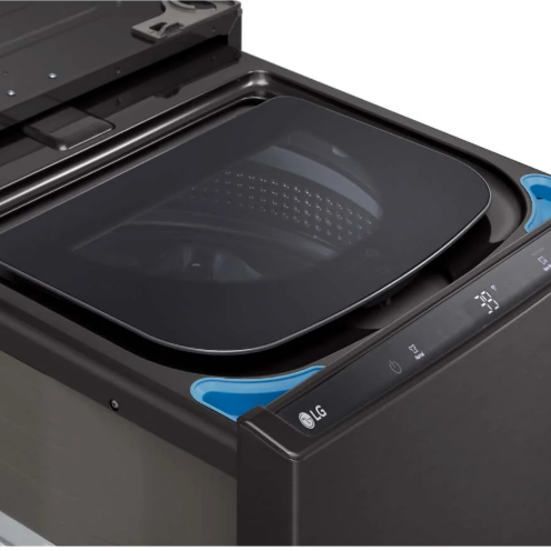 Socle / Laveuse-pi&eacute;destal Sidekick 27" / 1 pi&sup3; Acier inoxydable Noir LG ( WD300CB )