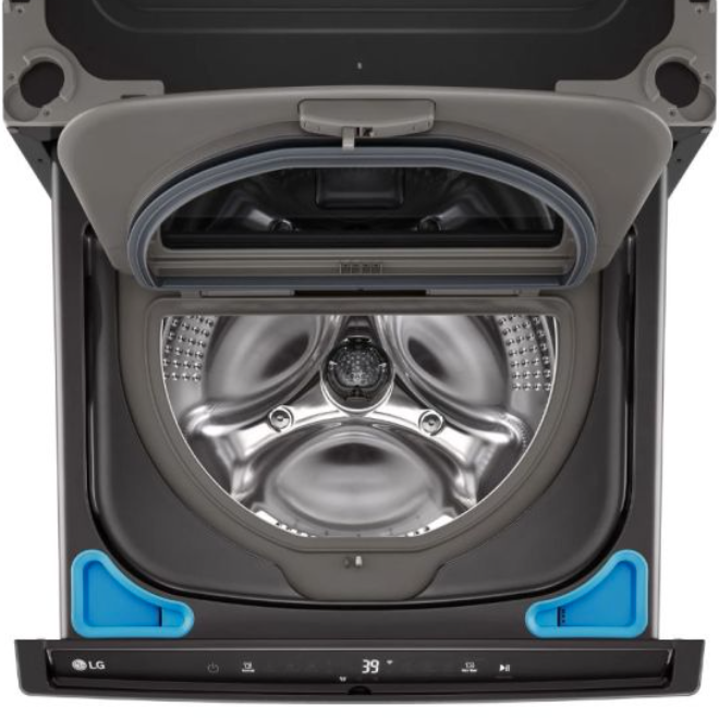 Socle / Laveuse-pi&eacute;destal Sidekick 27" / 1 pi&sup3; Acier inoxydable Noir LG ( WD300CB )