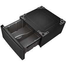 Socle / Pi&eacute;destal de 27" pour Laveuse ou S&eacute;cheuse Acier Noir LG ( WDP6B )