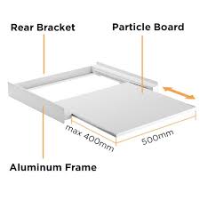 Ensemble de Superposition avec Tablette Coulissante pour Laveuse et S&eacute;cheuse de 24 Pouces de Largeur DJ STYLE ( WDS-01 )
