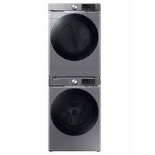 Ensemble Laveuse De 5.2 Pi³ + Sécheuse Électrique À Vapeur De 7.5 Pi³ Frontal Platine *PRODUIT NEUF* Samsung ( WF45B6300AP / DVE45B6305P )