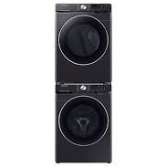 Ensemble Laveuse Intelligente &agrave; Chargement Frontal De 5.2 Pi&sup3; + S&eacute;cheuse &Eacute;lectrique &agrave; Vapeur De 7.5 Pi&sup3; en Acier Inoxydable Noir Samsung ( WF45R6300AV DVE45R6300V )