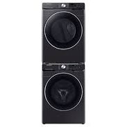 Ensemble Laveuse Intelligente &agrave; Chargement Frontal De 5.2 Pi&sup3; + S&eacute;cheuse &Eacute;lectrique &agrave; Vapeur De 7.5 Pi&sup3; en Acier Inoxydable Noir Samsung ( WF45R6300AV DVE45R6300V )