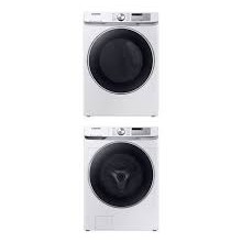 Ensemble Laveuse Intelligente &agrave; Chargement Frontal De 5.2 Pi&sup3; + S&eacute;cheuse &Eacute;lectrique &agrave; Vapeur De 7.5 Pi&sup3; Blanc *PRODUIT NEUF* Samsung ( WF45R6300AW DVE45R6300W )