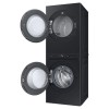 Centre de Buanderie Superpos&eacute; Laveuse de 5,3 pi&sup3; /  S&eacute;cheuse de 7,6pi&sup3; Acier Inoxydable Noir Samsung ( WF46DBH100AVA )