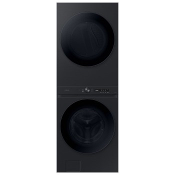 Centre de Buanderie Superpos&eacute; Laveuse de 5,3 pi&sup3; /  S&eacute;cheuse de 7,6pi&sup3; Acier Inoxydable Noir Samsung ( WF46DBH500AV )