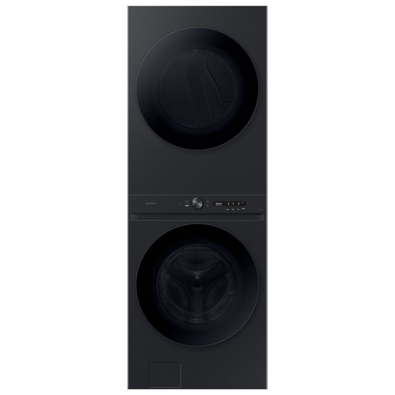 Centre de Buanderie Superpos&eacute; Laveuse de 5,3 pi&sup3; /  S&eacute;cheuse de 7,6pi&sup3; Acier Inoxydable Noir Samsung ( WF46DBH500AV )