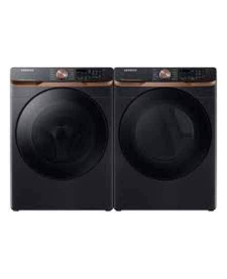 Ensemble Laveuse à Vapeur de 5.8 Pi³ Et Sécheuse Électrique À Vapeur De 7.5 Pi³ À Chargement Frontal En Acier Inoxydable Noir Samsung ( WF50BG8300AVUS / DVE50BG8300VAC )
