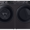 Ensemble Laveuse &agrave; Vapeur de 5.8 Pi&sup3; Et S&eacute;cheuse &Eacute;lectrique &Agrave; Vapeur De 7.5 Pi&sup3; &Agrave; Chargement Frontal En Acier Inoxydable Noir Samsung ( WF50T8500AV / DVE50R8500V )
