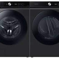 Ensemble Laveuse &Agrave; Chargement Frontal De 6.1 Pi&sup3; + S&eacute;cheuse &Eacute;lectrique &Agrave; La Vapeur De 7.6 Pi&sup3; Noir Bross&eacute; Bespoke Samsung ( WF53BB8700AV / DVE53BB8700V )