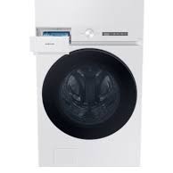 Buanderie Superpos&eacute;e de 27" Laveuse 5.3 pI&sup3; / S&eacute;cheuse &Eacute;lectrique 7.6 pI&sup3; Wi-Fi Blanche *PRODUIT NEUF* Bespoke Samsung ( WH46DBH100EWAC )