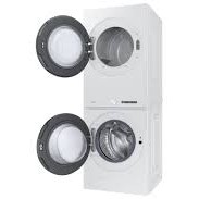 Buanderie Superpos&eacute;e de 27" Laveuse 5.3 pI&sup3; / S&eacute;cheuse &Eacute;lectrique 7.6 pI&sup3; Wi-Fi Blanche *PRODUIT NEUF* Bespoke Samsung ( WH46DBH100EWAC )