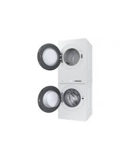 Buanderie Superposée de 27" Laveuse 5.3 pI³ / Sécheuse Électrique 7.6 pI³ Wi-Fi Blanche *PRODUIT NEUF* Bespoke Samsung ( WH46DBH100EWAC )