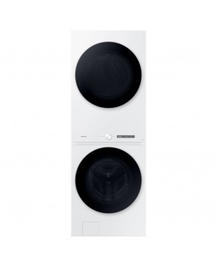 Buanderie Superposée de 27" Laveuse 5.3 pI³ / Sécheuse Électrique 7.6 pI³ Wi-Fi Blanche *PRODUIT NEUF* Bespoke Samsung ( WH46DBH100EWAC )