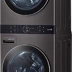 Duo Laveuse-S&eacute;cheuse &agrave; Vapeur Haute Efficacit&eacute; "WashTower" en Acier Inoxydable Noir LG ( WKEX200HBA )