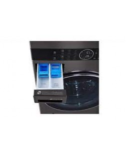 Duo Laveuse-Sécheuse à Vapeur Haute Efficacité "WashTower" en Acier Inoxydable Noir *PRODUIT NEUF* LG ( WKEX200HBA )